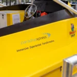 Paradise Express logo on rocket
