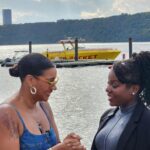 Recent Harlem Rocket riders, two time Emmy Award Winner Evita Robinson (L) along with Emmy Award Winner Oneika Raymond (R).