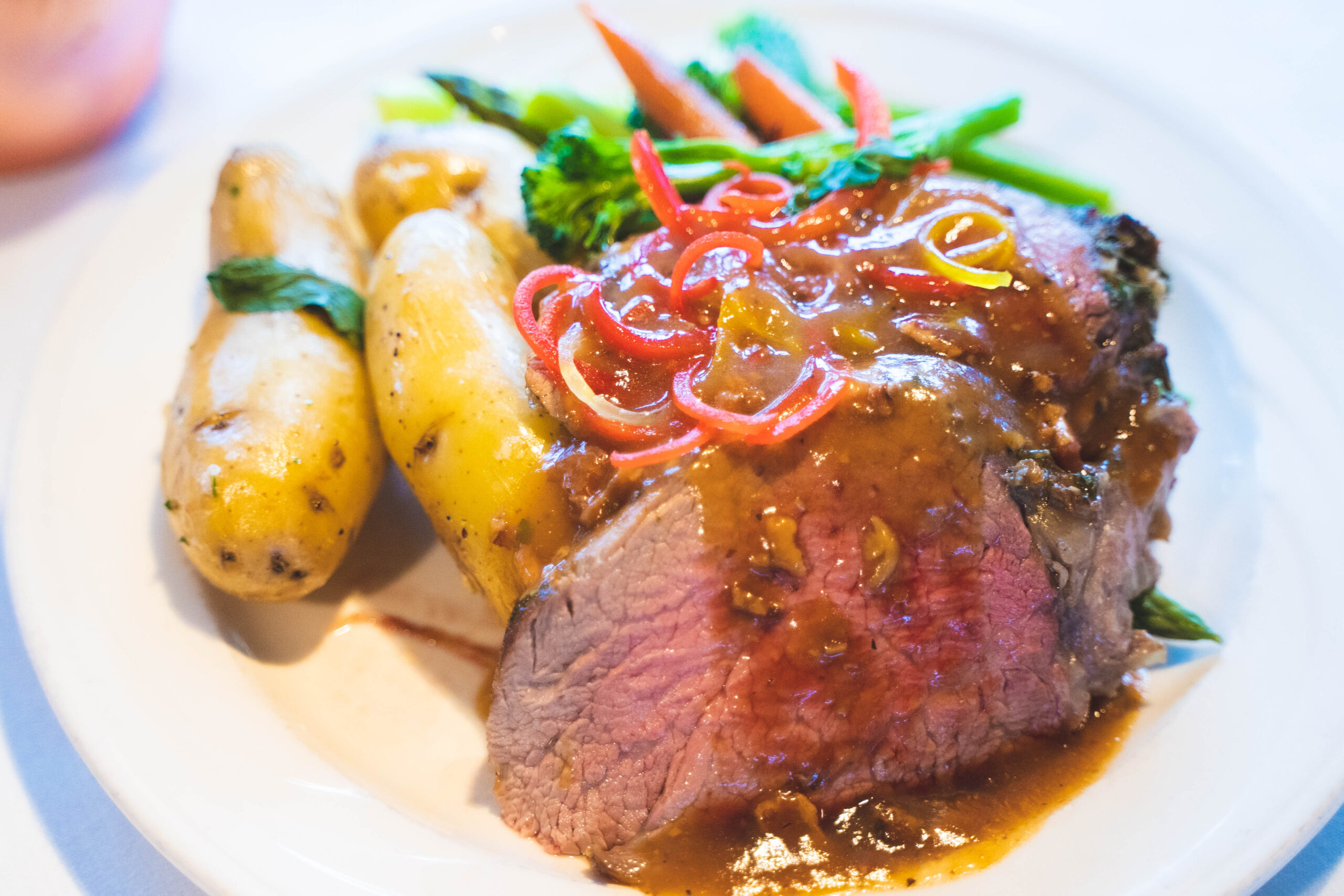 Beef entree with potatoes